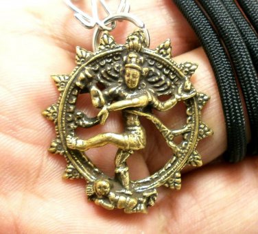 NATARAJA LORD SHIVA DANCE NATARAJ AMULET HARMONY OF LIFE HINDU PENDANT NECKLACE