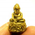 TINY PHRA BUAKHEM UPAKOOT LOTUS ARAHAN THAI BUDDHA BRASS AMULET LOVE LUCKY GIFT