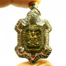 LP LEW BLESSED TURTLE REAL AMULET PENDANT MAGIC YANT THAI LUCKY LIFE PROTECTION