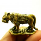 TIGER THAI MINI AMULET LIFE PROTECTION MAGIC LUCKY CHARM BRASS FIGURINE TALISMAN