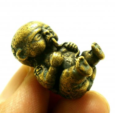 KUMAN THONG DOODROK LP NANE THAI MAGIC MINI AMULET GUMAN LUCKY RICH WIN GAMBLE