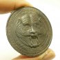 LP PIEN MAGIC TIGER BIG METAL COIN STRONG PROTECTION MUAY THAI LUCKY REAL AMULET