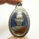 LP TOH BLUE COIN THAI BUDDHA AMULET PENDANT BLESS GREAT FORTUNE YANT OF SUCCESS