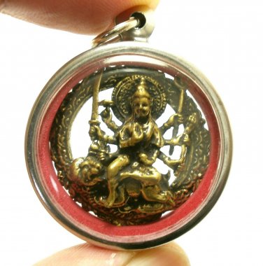 DURGA UMA DEVI PARVATI KALI HINDU GODDESS AMULET PENDANT LOCKET BLESSED SUCCESS