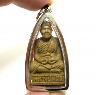 LP MOON TEETASEELO LUCKY RICH SUCCESS LIFE PROTECTION AMULET THAI PENDANT BUDDHA