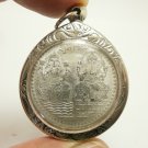 MAA LAKSHMI LORD GANESH COIN PENDANT GANESHA LAXMI HINDU BLESS 1980 SUCCESS RICH