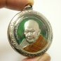 TIGER LP PERN GREEN PENDANT BLESSED 1998 MUAY THAI STRONG MAGIC LIFE PROTECTION