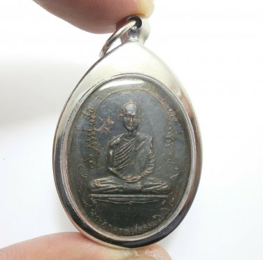 BLESSED IN 1973 PHRA AJARN THAMMACHOTE MAGIC YANT REAL AMULET PROTECTION PENDANT