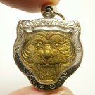 LP PERN TIGER FACE SMALL PENDANT BLESSED IN 1998 MUAY THAI MAGIC LIFE PROTECTION