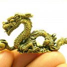 CHINESE DRAGON MINI BRASS AMULET LUCKY CHARM FENG SHUI MONEY WEALTH BLESSED RICH