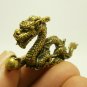 CHINESE DRAGON MINI BRASS AMULET LUCKY CHARM FENG SHUI MONEY WEALTH BLESSED RICH