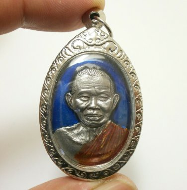 LP KOON COIN 1994 BLUE AMULET MULTIPLY MONEY RICH THAI REAL BUDDHA LUCKY PENDANT