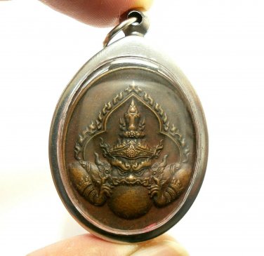 RAHU OM JUN BLESS 1960S MOON EATER ECLIPSE RICH LUCKY PENDANT THAI MAGIC AMULET