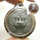 TIGER LP PERN RED PENDANT BLESSED IN 1998 MUAY THAI STRONG MAGIC LIFE PROTECTION