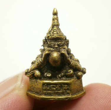 MAGIC PHRA RAHU OM JUN THAI MINI AMULET MOON EATER ECLIPSE HINDU BLESS LUCKY