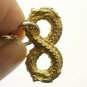CHINESE DUO DRAGON INFINITY SIGN LUCKY 8 BLESSED GOOD LUCK RICH CHARM NECKLACE
