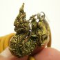 PHAYA NAGA NAK SNAKE BRASS PENDANT THAI CRAFT BLESS AMULET LUCKY CHARM NECKLACE