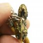 PHAYA NAGA NAK SNAKE BRASS PENDANT THAI CRAFT BLESS AMULET LUCKY CHARM NECKLACE