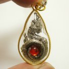 NAGA PHAYA NAK SNAKE RED CRYSTAL PENDANT BLESSED AMULET LUCKY CHARM LOCKET GIFT