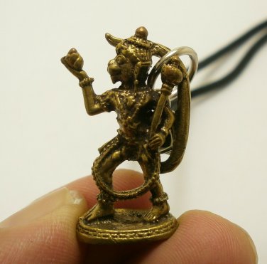 LORD HANUMAN MOVE DRONAGIRI MOUNTAIN AMULET OM HANUMAAN MONKEY KING RARE PENDANT