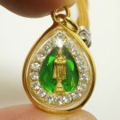 PHRA OOMBATH PENDANT FOR PERSON BORN ON WEDNESDAY BLESS BUDDHA THAI GREEN AMULET