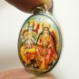 LORD VISHNU PRESERVER GOD WITH LAKSHMI LAXMI DEVI HINDU MIRACLE AMULET NECKLACE