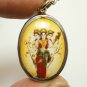 TRIDEVI Laxmi Saraswati Parvati Shakti Hindu Goddess Amulet Om Pendant Necklace