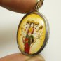 TRIDEVI Laxmi Saraswati Parvati Shakti Hindu Goddess Amulet Om Pendant Necklace