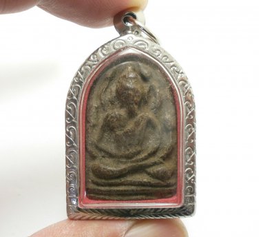 LP BOON BUDDHA SAMADHI MAGIC LOTUS 1910s THAI AMULET LUCKY GOOD HEALTH PENDANT