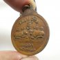 LP SOMCHAI TIGER COW COIN BLESSED IN 1977 AMULET PROTECTION LUCKY GAMBLE PENDANT