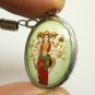 TRIDEVI LAXMI SARASWATI PARVATI SHAKTI HINDU GODDESS AMULET OM TRISHAKTI PENDANT