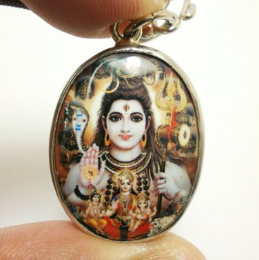 LORD SHIVA MAHADEV OM PENDANT BLESSED 1980s MAHADEVA GREAT GOD SIVA HINDU LOCKET