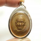 LP SEE 127 YEARS MONK BLESSED IN 1976 COIN BACK YANT BUDDHA THAI AMULET PENDANT