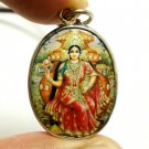 MAA LAKSHMI LAXMI DEVI HINDU GODDESS RICH LUCKY BLESSED PENDANT AMULET NECKLACE