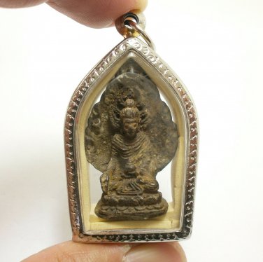 ANTIQUE NAKPROK BUDDHA PENDANT THAI AMULET LUCKY LIFE NAGA NAK SNAKE PROTECTION