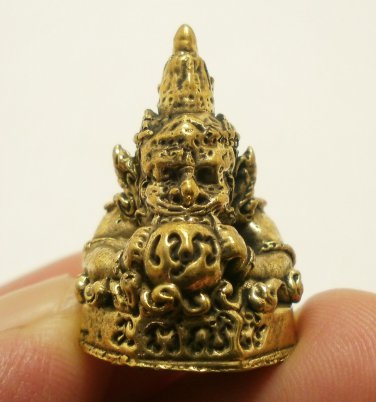 MAGIC PHRA RAHU OM JUN MINI AMULET MOON EATER ECLIPSE BLESSED THAI LUCKY CHARM