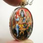 LORD SHIVA PARVATI SKANDA MURUGAN GANESHA GOD FAMILY BLESSED OM PENDANT NECKLACE