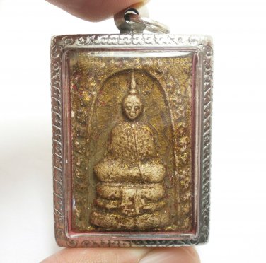 PHRA GAEW OF EMERALD BUDDHA TEMPLE BLESSED IN 1967 BY WAT RAKANG AMULET PENDANT