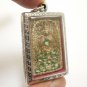 PHRA SOMDEJ GREEN STONE IRON POWDER BLESSED 1967 WAT RAKANG THAI BUDDHA AMULET