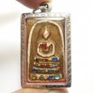 PHRA SOMDEJ MULTICOLOR STONE TAKRUT 1967 WAT RAKANG THAI BUDDHA AMULET PENDANT