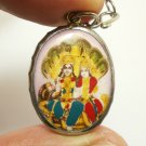 LORD VISHNU PRESERVER GOD WITH LAKSHMI DEVI DEITY HINDU MIRACLE AMULET NECKLACE