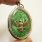 GREEN GARUDA PHAYA KRUT PHRA RAHU OM JUN THAI LOCKET MAGIC PROTECTION PENDANT