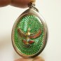 GREEN GARUDA PHAYA KRUT PHRA RAHU OM JUN THAI LOCKET MAGIC PROTECTION PENDANT