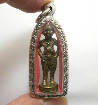 GUMAN KUMAN THONG LP LARP THAI MAGIC DOLL AMULET LUCKY MONEY WIN GAMBLE PENDANT
