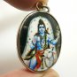 LORD SHIVA MAHADEV OM MAHADEVA GOD SIVA NANDI BLESS 1980s HINDU LOCKET NECKLACE