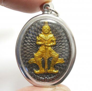 THAO WESSUWAN ASURA WEALTHY KING RAHU OM JUN THAI BLESSED AMULET MAGIC LOCKET