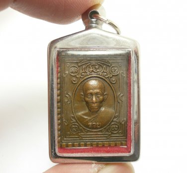 LP RUAY STAMP COIN 1998 WAT TAKO THAI BUDDHA LOCKET AMULET PENDANT MIRACLE RICH