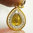 PHRA HAMYART PENDANT FOR PERSON BORN ON MONDAY BUDDHA THAI LUCKY YELLOW NECKLACE