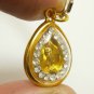 PHRA HAMYART PENDANT FOR PERSON BORN ON MONDAY BUDDHA THAI LUCKY YELLOW NECKLACE