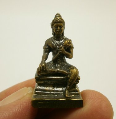 VISHVAKARMAN HOLD LOTUS MINI STATUE GOD OF ENGINEERING ARTISANS ARCHITECT AMULET